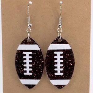 Acrylic Football Dangle Earrings